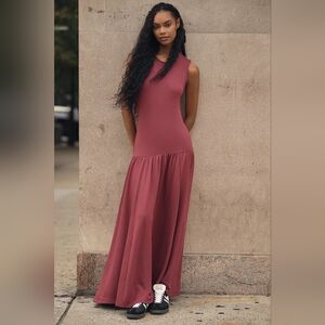 Anthropologie Daily Practice Sleeveless Drop Waist Midi Dress